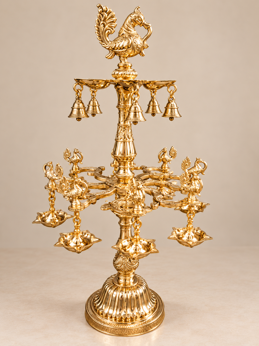 Ornate brass lamp
