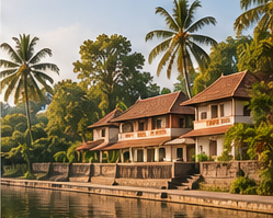 A traditional ancestral home and courtyard